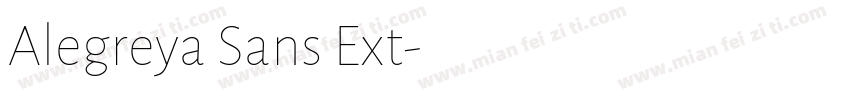 Alegreya Sans Ext字体转换